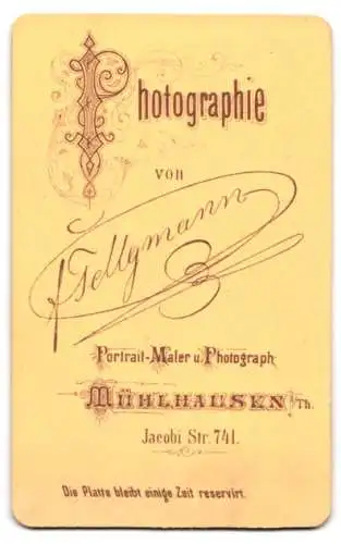 Fotografie Tellgmann, Mühlhausen, Jacobi Str. 741, Offizier mit Vollbart trägt Uniform mit Epauletten