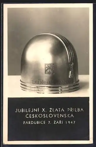 AK Pardubice, X. Zlatá prilba Ceskoslovenska 1947, Goldener Motorradhelm als Siegespreis