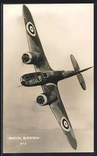 AK Britisches Flugzeug vom Typ Bristol Blenheim