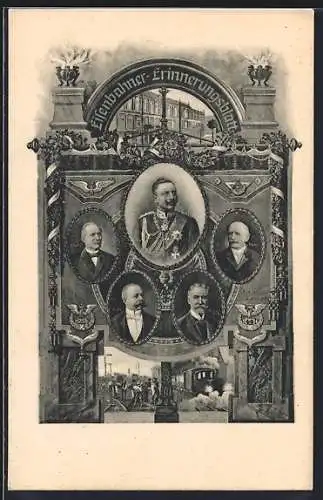 AK Eisenbahner-Erinnerungsblatt, Kaiser Wilhelm II.