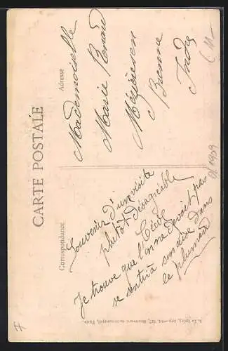 AK Paris, Les Zeppelins, Crimes odieux des Pirates Boches, La maison du brigadier Bidault