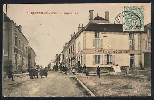 AK Mirebeau, Grande Rue, Strassenpartie