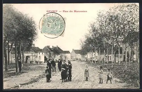 AK Gevrey, Place des Marronniers