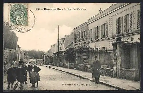 AK Dammartin, La Rue des Oulches, Ortspartie