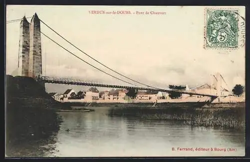 AK Verdun-sur-le-Doubs, Pont de Chauvort