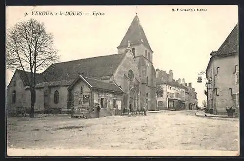 AK Verdun-s-le-Doubs, Eglise