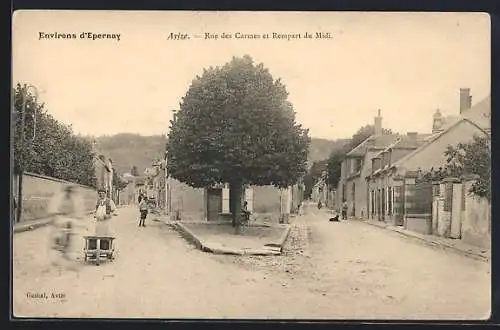 AK Avize, Rue des Carmes et Rempart du Midi