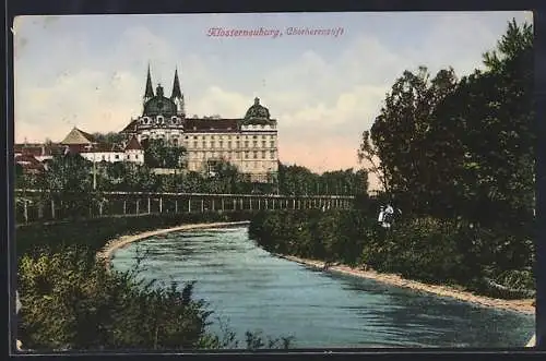 AK Klosterneuburg, Chorherrenstift mit Flusspartie