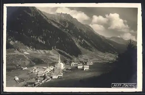 AK Ischgl, Ortschaft aus der Ferne