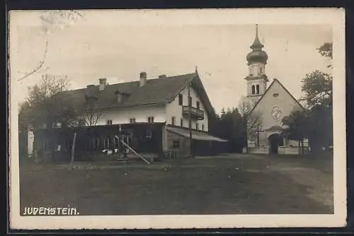 AK Judenstein, Ortspartie an der Kirche