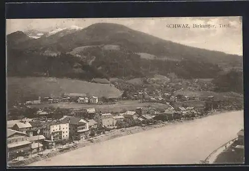 AK Schwaz /Tirol, Birkanger aus der Vogelschau