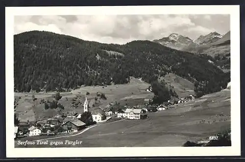 AK Serfaus /Tirol, Ortsansicht gegen Furgler