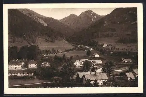 AK Scharnstein /O.-Ö., Ortspartie mit Kirche