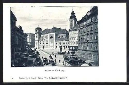 AK Wien, Freiung mit Schottenkirche