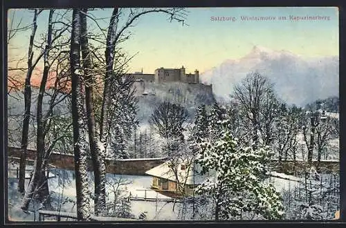 AK Salzburg, Wintermotiv am Kapuzinerberg