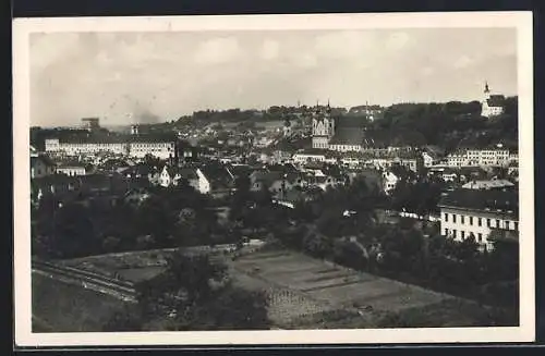 AK Steyr a. d. Enns, Teilansicht mit Kirche