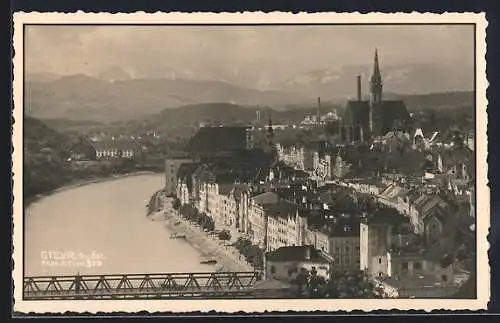 AK Steyr, Ortsansicht mit Promenade