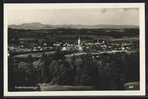 AK Deutschlandsberg, Teilansicht mit Bergen