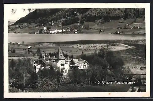 AK St. Urban /Ossiachersee, Totalansicht mit Strandhotel