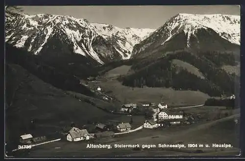 AK Altenberg /Steiermark, Strassenpartie gegen Schneealpe