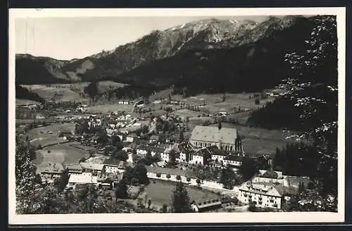 AK Neuberg a. d. Mürz, Teilansicht mit Bergen