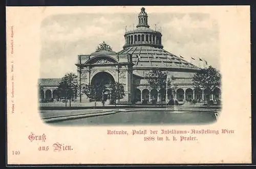 AK Wien, Palast der Jubiläums-Ausstellung 1898 im k. k. Prater, Rotunde