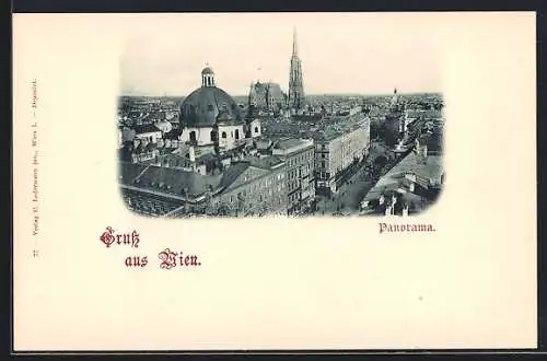 AK Wien, Panorama mit Kirche