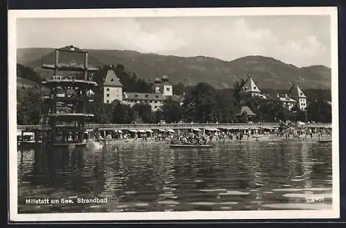 AK Millstatt am See, Badegäste im Strandbad