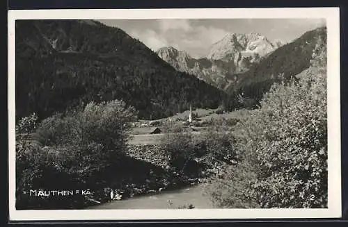 AK Mauthen /Kä., Ortsansicht aus der Ferne