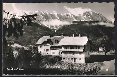 AK Radlach /Kärntner Oberland, Pension Ranner mit Bergpanorama