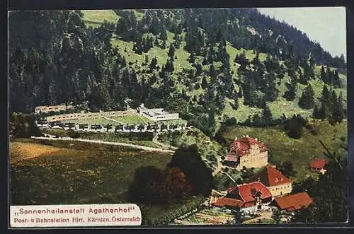 AK Hirt /Kärnten, Sonnenheilanstalt Hotel Agathenhof, Bes. Hans Kofler