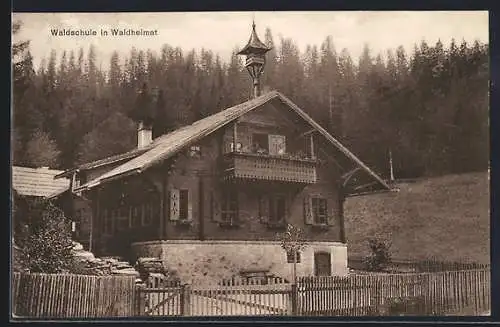 AK Alpl bei Krieglach, Waldschule in Waldheimat, Gasthaus zur Rosegger`s Waldheimat