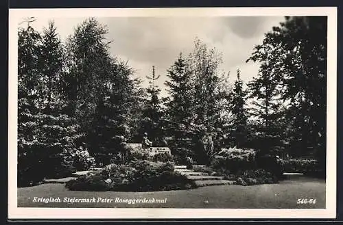 AK Krieglach /Steiermark, Peter Roseggerdenkmal