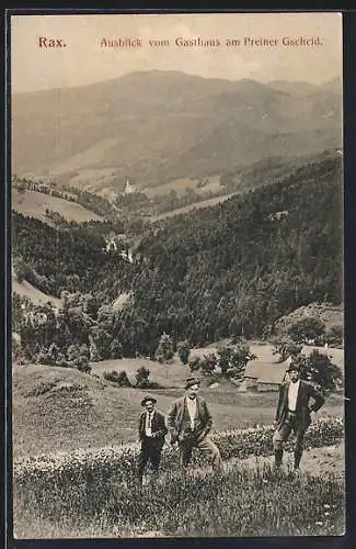 AK Rax, Ausblick vom Gasthaus am Preiner Gscheid