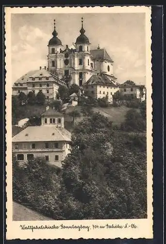 AK Sonntagberg /N.-Oe., Blick auf die Wallfahrtskirche