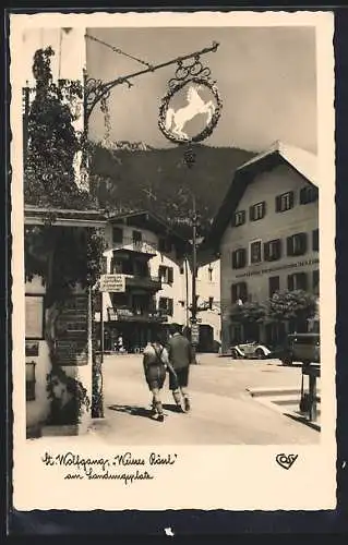 AK St. Wolfgang, Gasthaus Weisses Rössl am Landungsplatz