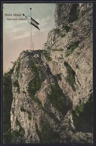 AK Hohe Wand, Karnitsch-Stüberl, Wanderer