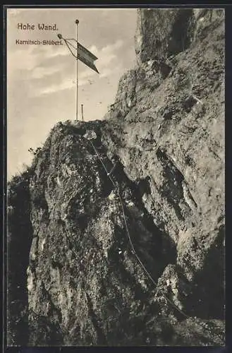 AK Hohe Wand, Karnitsch-Stüberl, Wanderer