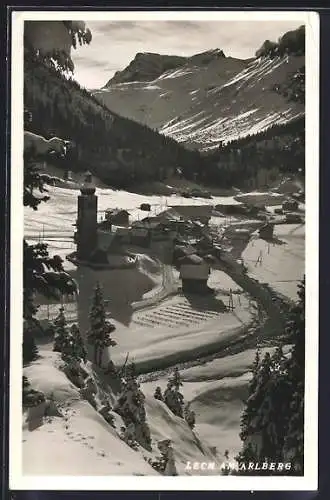 AK Lech am Arlberg, Ortsansicht im Winter