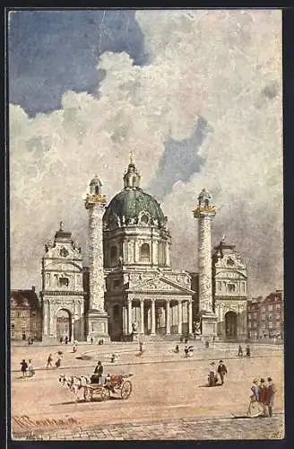 Künstler-AK Wien, Karlskirche