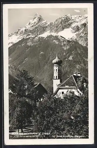 AK Schruns /Montafon, Ansicht gegen Zimba