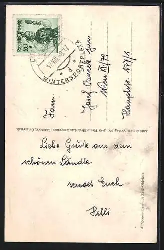 AK Schruns /Montafon, Ansicht gegen Zimba