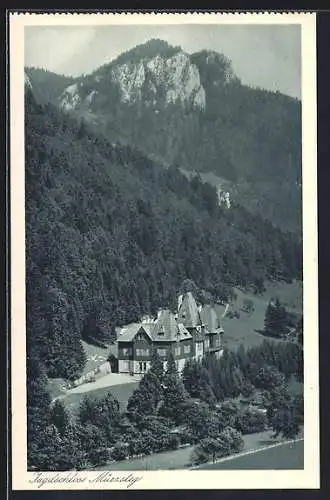 AK Mürzsteg, Blick aufs Jagdschloss Mürzsteg