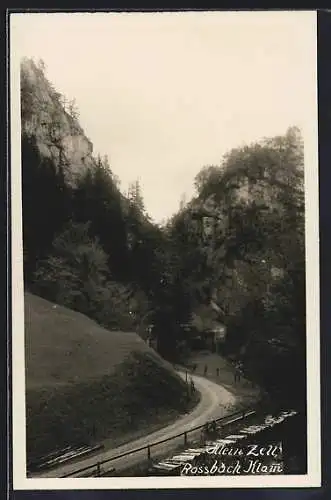 AK Kleinzell, Blick zum Rossbach Klamm