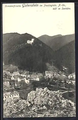 AK Gutenstein im Piestingtal, Ansicht vom Berg aus