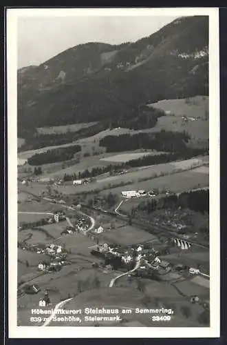 AK Steinhaus am Semmering, Ortsansicht aus der Vogelschau