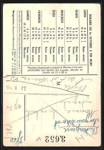 AK Verviers, Venez Nager au Bassin Couvert, 151 Rue de Dison