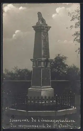 AK Herve, L`Inauguration du monument de St. Andre