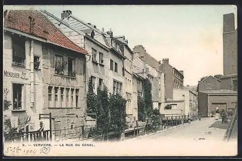 AK Verviers, La Rue du Canal