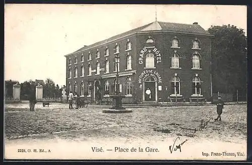 AK Visé, Place de la Gare, Grand Hotel